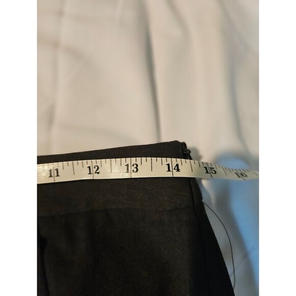 ADRIENNE VITTADINI Dark Gray Overlap Skirt Classic Career Women Sz 4 - Picture 8 of 12